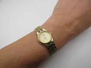 Gold vintage wrist watch for ladies